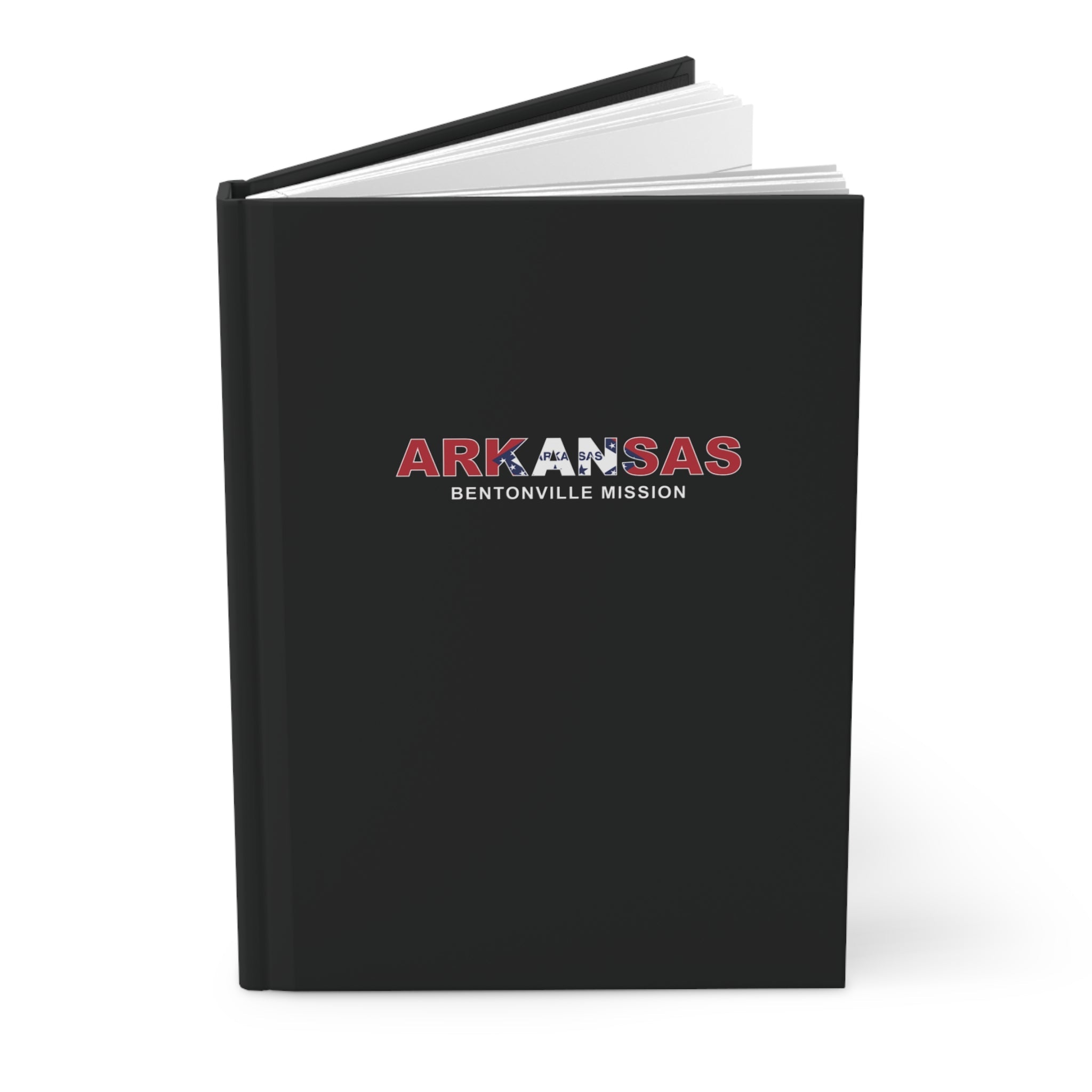 Arkansas Bentonville Mission Flag Title Black Hardcover Journal Matte - Latter-Day Saint LDS Missionary Gift - Book of Mormon