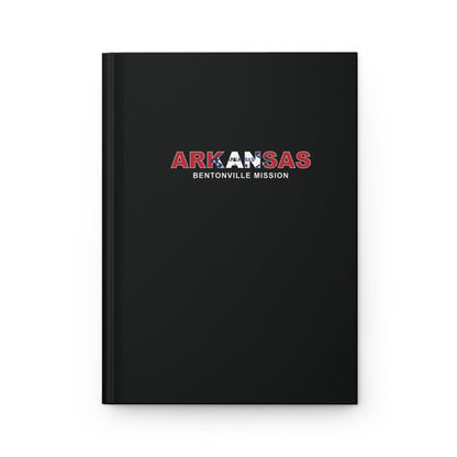 Arkansas Bentonville Mission Flag Title Black Hardcover Journal Matte - Latter-Day Saint LDS Missionary Gift - Book of Mormon