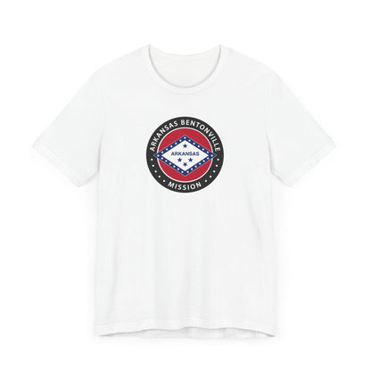 Arkansas Bentonville Mission State Flag Logo (Black Border) T-shirt - Latter-Day Saint LDS Missionary Gift - Book of Mormon