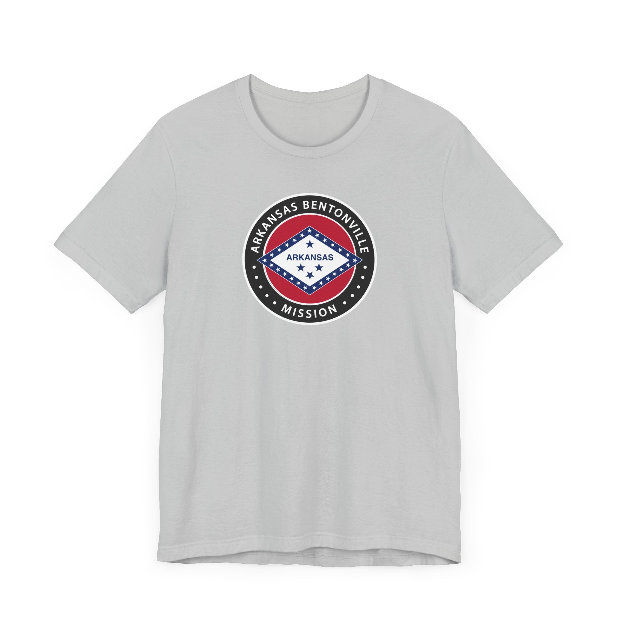 Arkansas Bentonville Mission State Flag Logo (Black Border) T-shirt - Latter-Day Saint LDS Missionary Gift - Book of Mormon