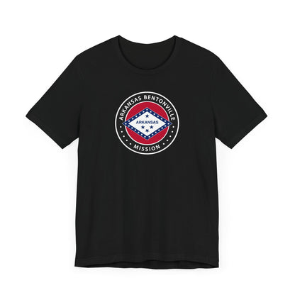 Arkansas Bentonville Mission State Flag Logo (Black Border) T-shirt - Latter-Day Saint LDS Missionary Gift - Book of Mormon