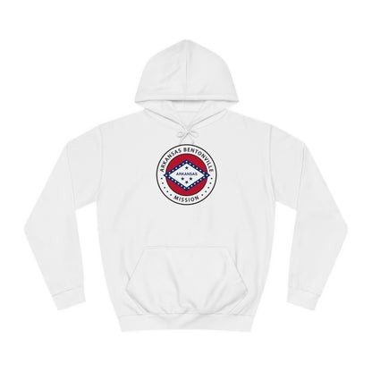 Arkansas Bentonville Mission State Flag Logo (White Border) College Hoodie