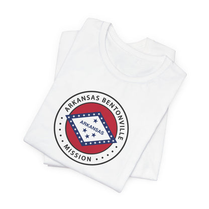 Arkansas Bentonville Mission State Flag Logo (White Border) T-shirt - Latter-Day Saint LDS Missionary Gift - Book of Mormon