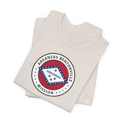 Arkansas Bentonville Mission State Flag Logo (White Border) T-shirt - Latter-Day Saint LDS Missionary Gift - Book of Mormon