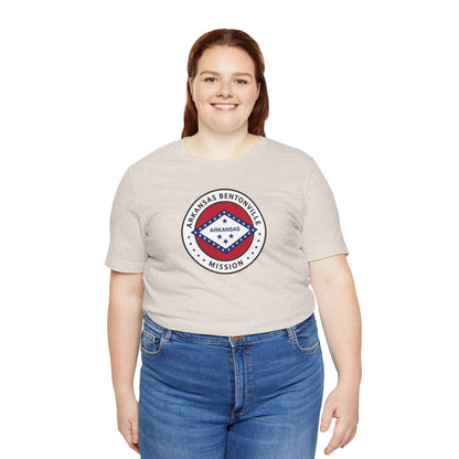 Arkansas Bentonville Mission State Flag Logo (White Border) T-shirt - Latter-Day Saint LDS Missionary Gift - Book of Mormon