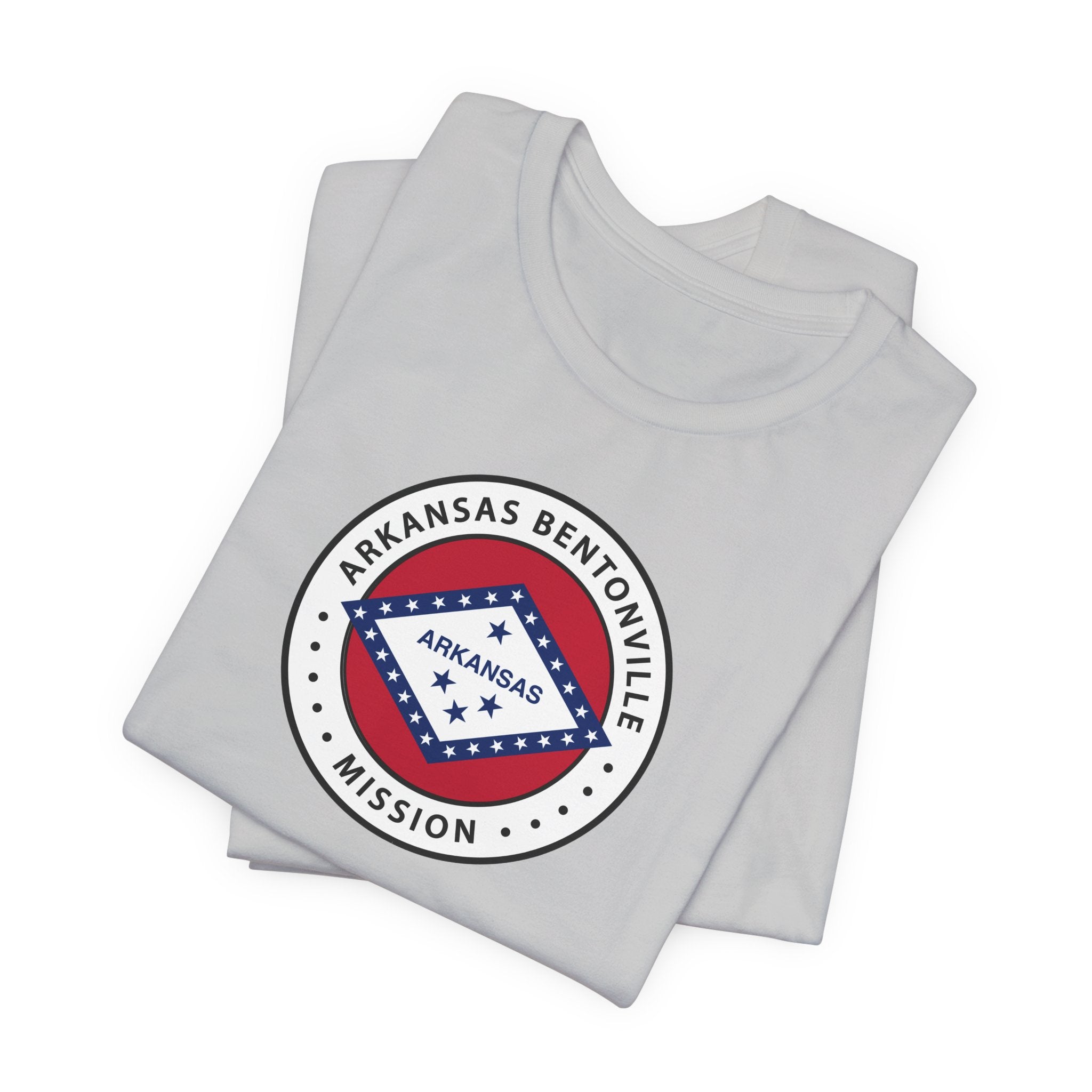 Arkansas Bentonville Mission State Flag Logo (White Border) T-shirt - Latter-Day Saint LDS Missionary Gift - Book of Mormon