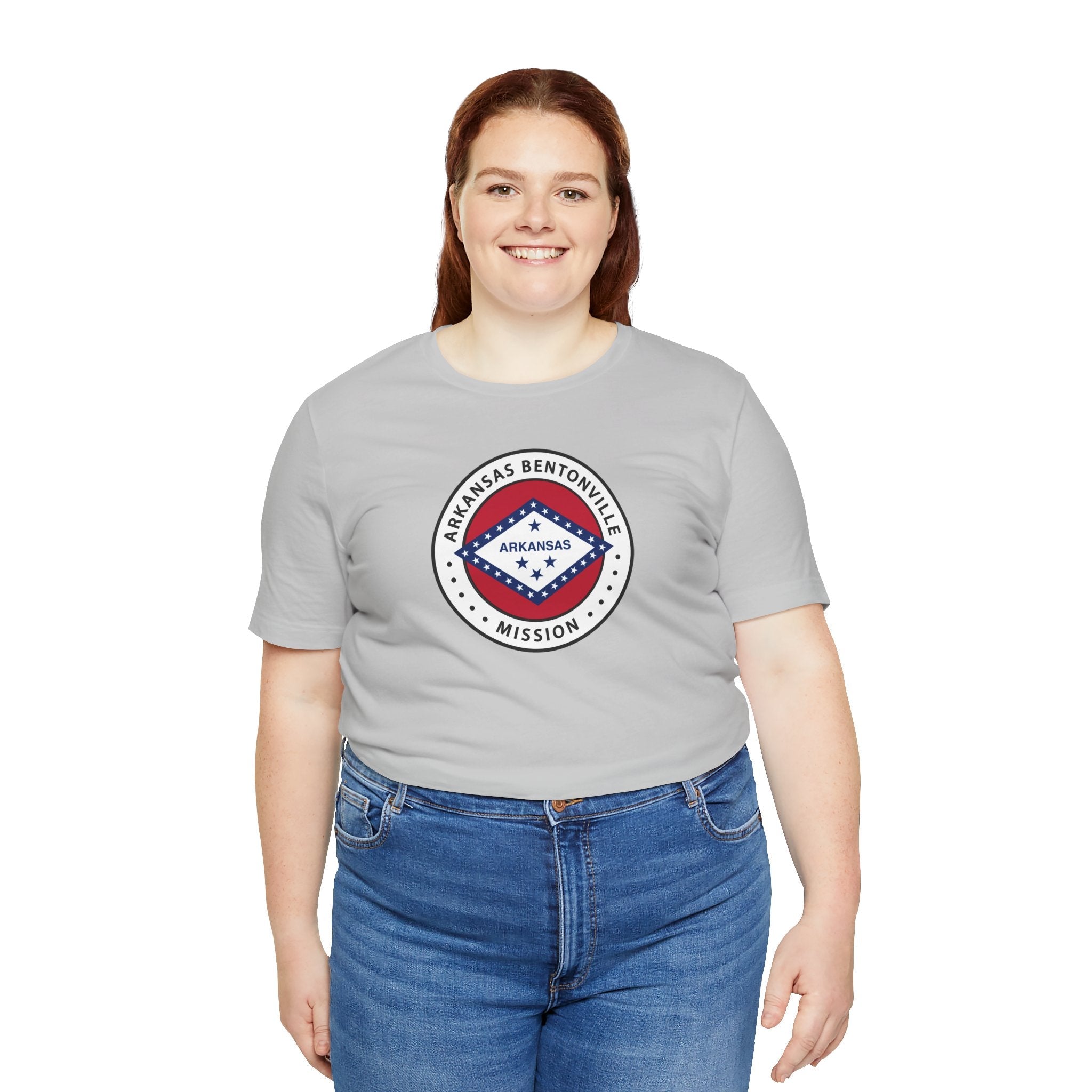 Arkansas Bentonville Mission State Flag Logo (White Border) T-shirt - Latter-Day Saint LDS Missionary Gift - Book of Mormon