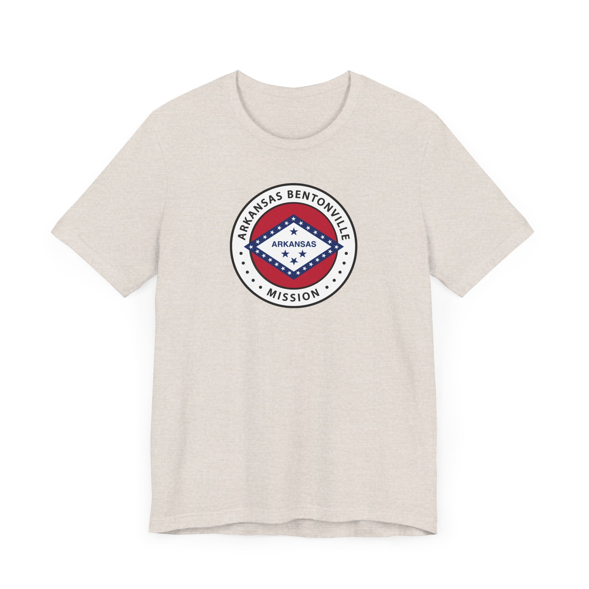 Arkansas Bentonville Mission State Flag Logo (White Border) T-shirt - Latter-Day Saint LDS Missionary Gift - Book of Mormon