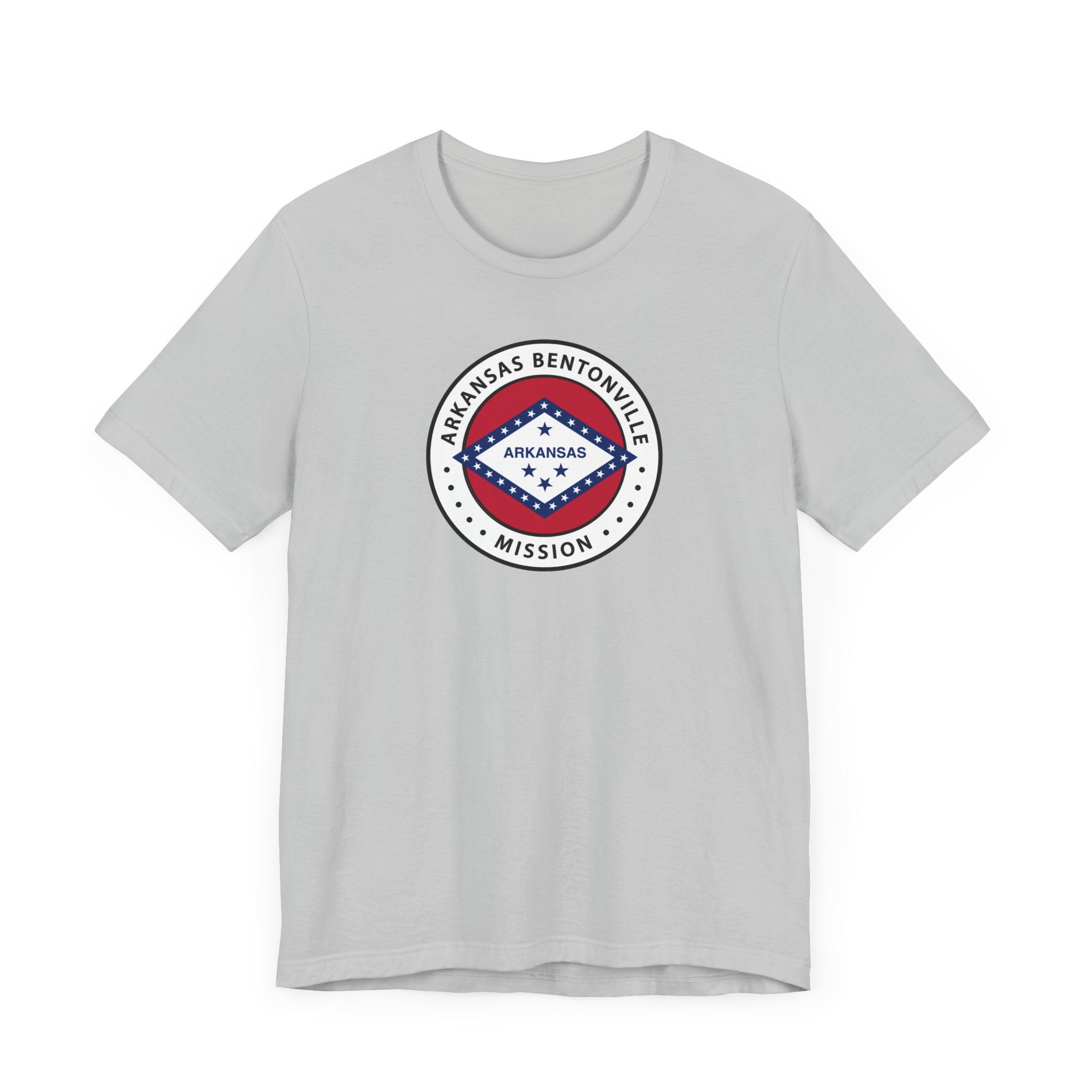 Arkansas Bentonville Mission State Flag Logo (White Border) T-shirt - Latter-Day Saint LDS Missionary Gift - Book of Mormon