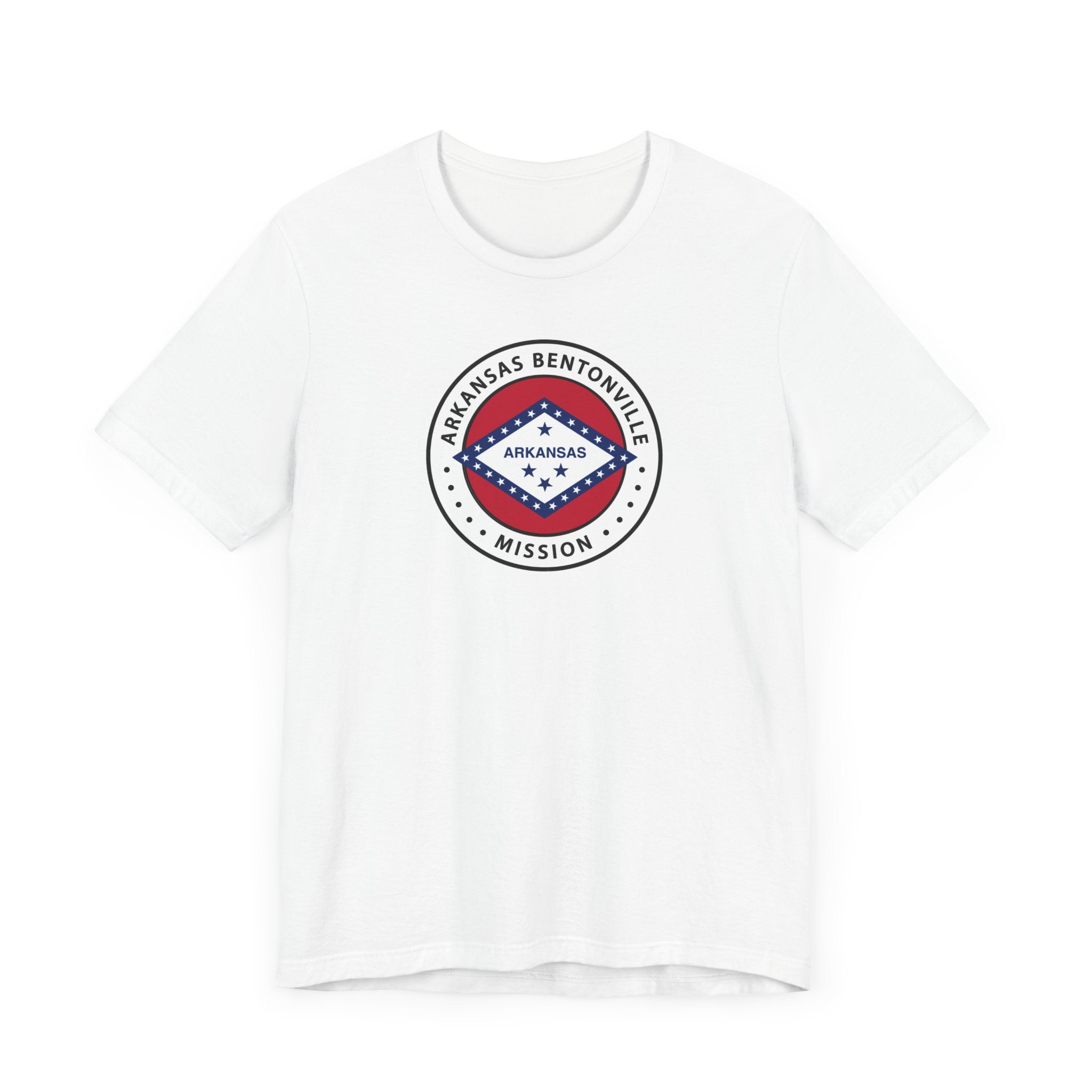 Arkansas Bentonville Mission State Flag Logo (White Border) T-shirt - Latter-Day Saint LDS Missionary Gift - Book of Mormon