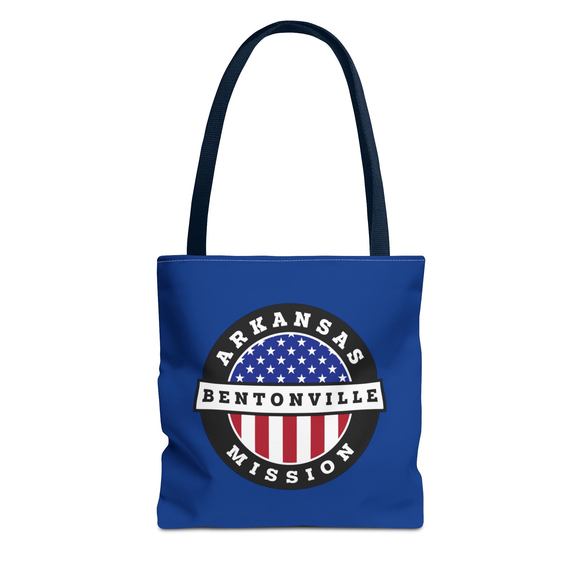 Arkansas Bentonville Mission USA Flag Logo Tote Bag Blue - Latter-Day Saint LDS Missionary Gift - Book of Mormon