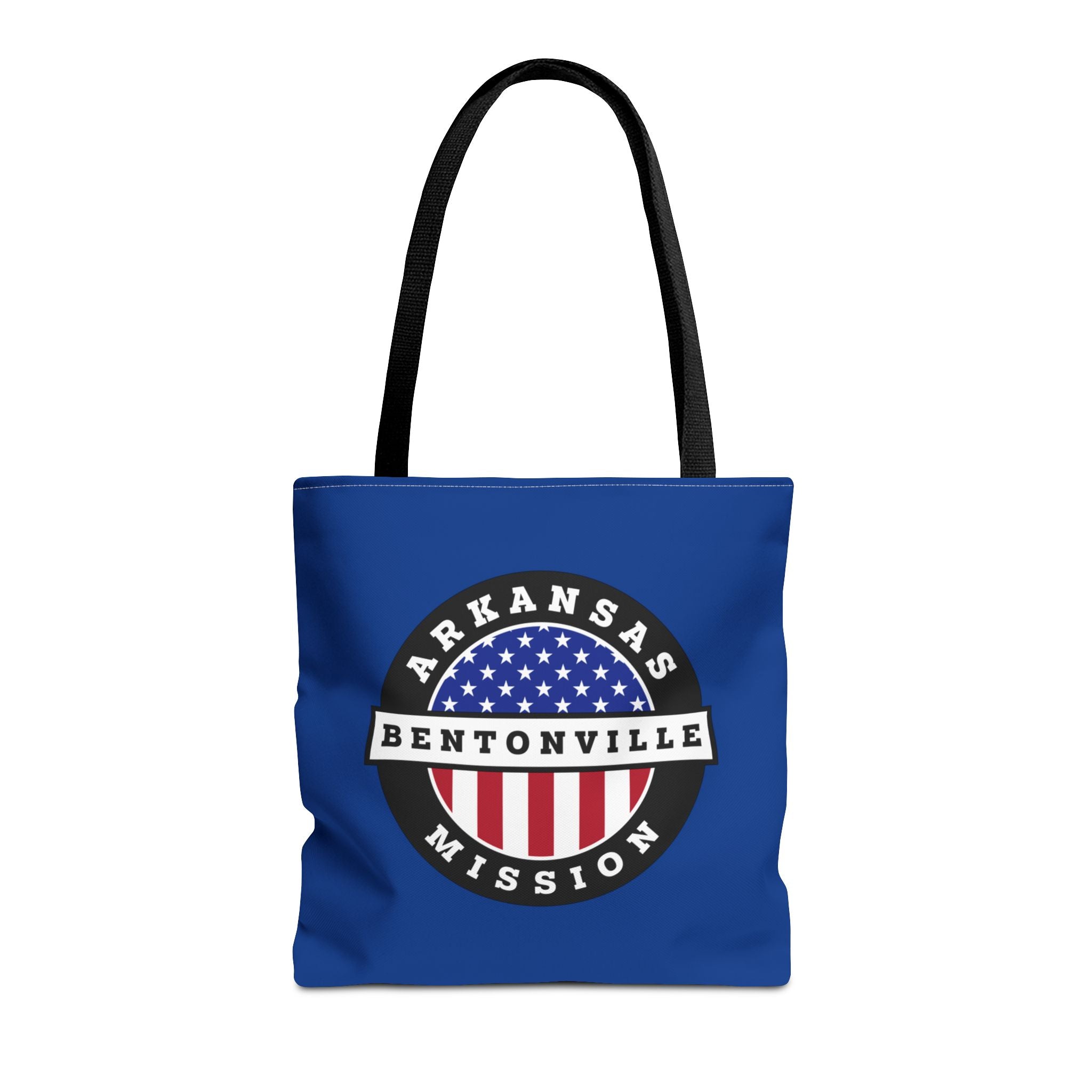 Arkansas Bentonville Mission USA Flag Logo Tote Bag Blue - Latter-Day Saint LDS Missionary Gift - Book of Mormon