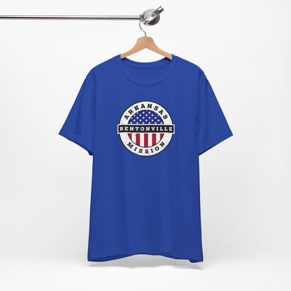 Arkansas Bentonville Mission Vintage Circular USA Flag T-Shirt - Latter-Day Saint LDS Missionary Gift - Book of Mormon