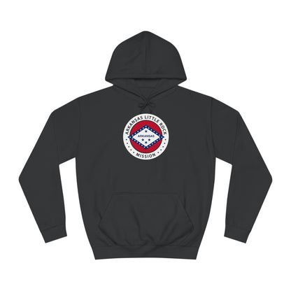 Arkansas Little Rock Mission State Flag Logo (White Border) College Hoodie