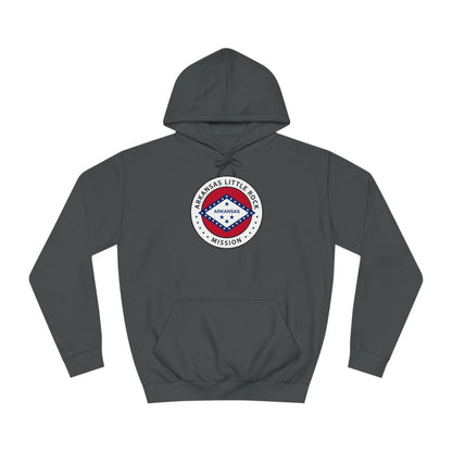 Arkansas Little Rock Mission State Flag Logo (White Border) College Hoodie