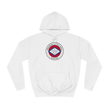 Arkansas Little Rock Mission State Flag Logo (White Border) College Hoodie