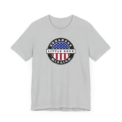 Arkansas Little Rock Mission Vintage Circular USA Flag T-Shirt - Latter-Day Saint LDS Missionary Gift - Book of Mormon