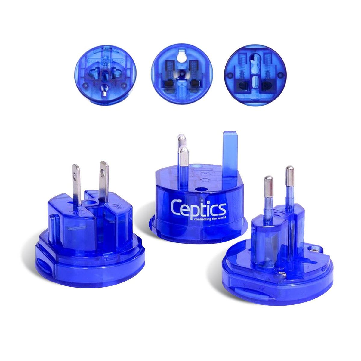 Ceptics Small Size Worldwide International Travel Plug Adapter Kit- 150+ Countries (UP-3K-1)