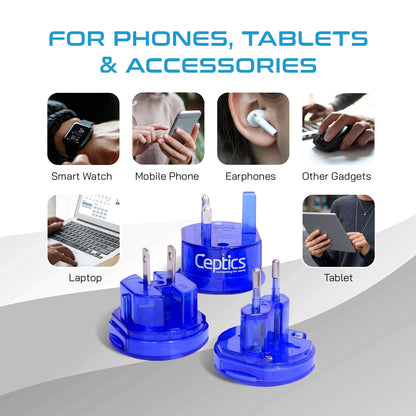 Ceptics Small Size Worldwide International Travel Plug Adapter Kit- 150+ Countries (UP-3K-1)