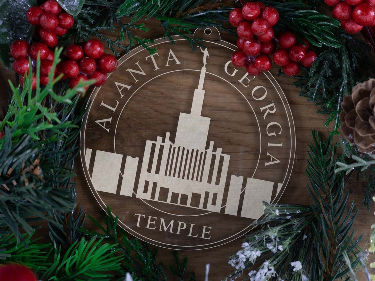 Atlanta Georgia Temple Christmas Ornament - Latter-Day Saint LDS Missionary Gift - Book of Mormon