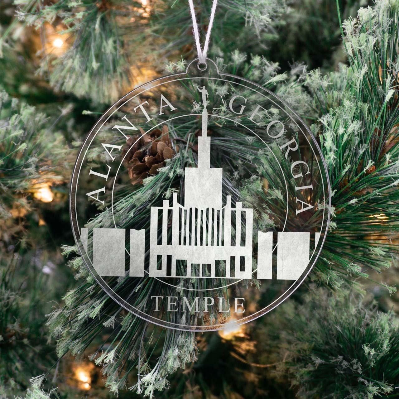 Atlanta Georgia Temple Christmas Ornament - Latter-Day Saint LDS Missionary Gift - Book of Mormon