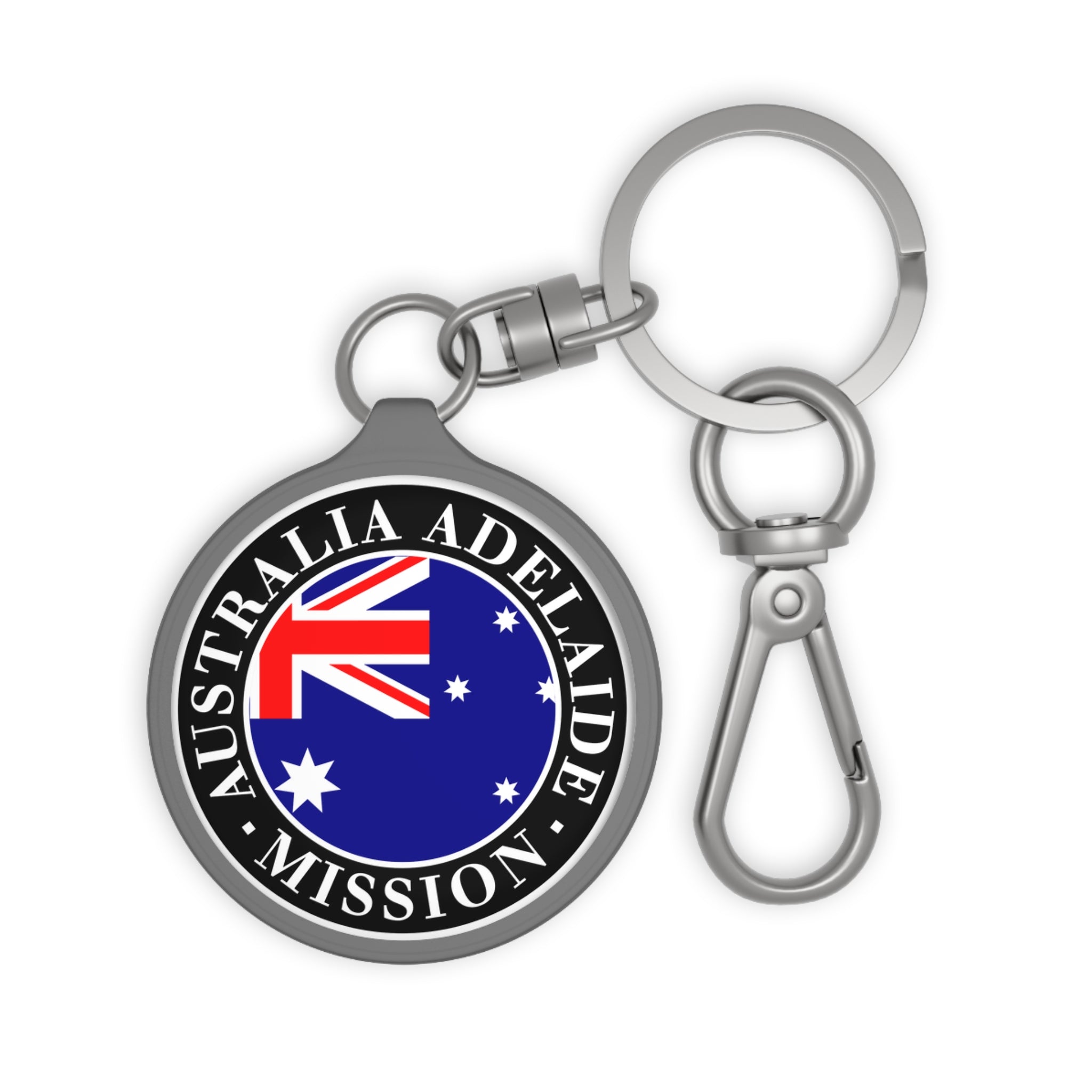 Australia Adelaide Mission Circle Flag Key Tag - Latter-Day Saint LDS Missionary Gift - Book of Mormon