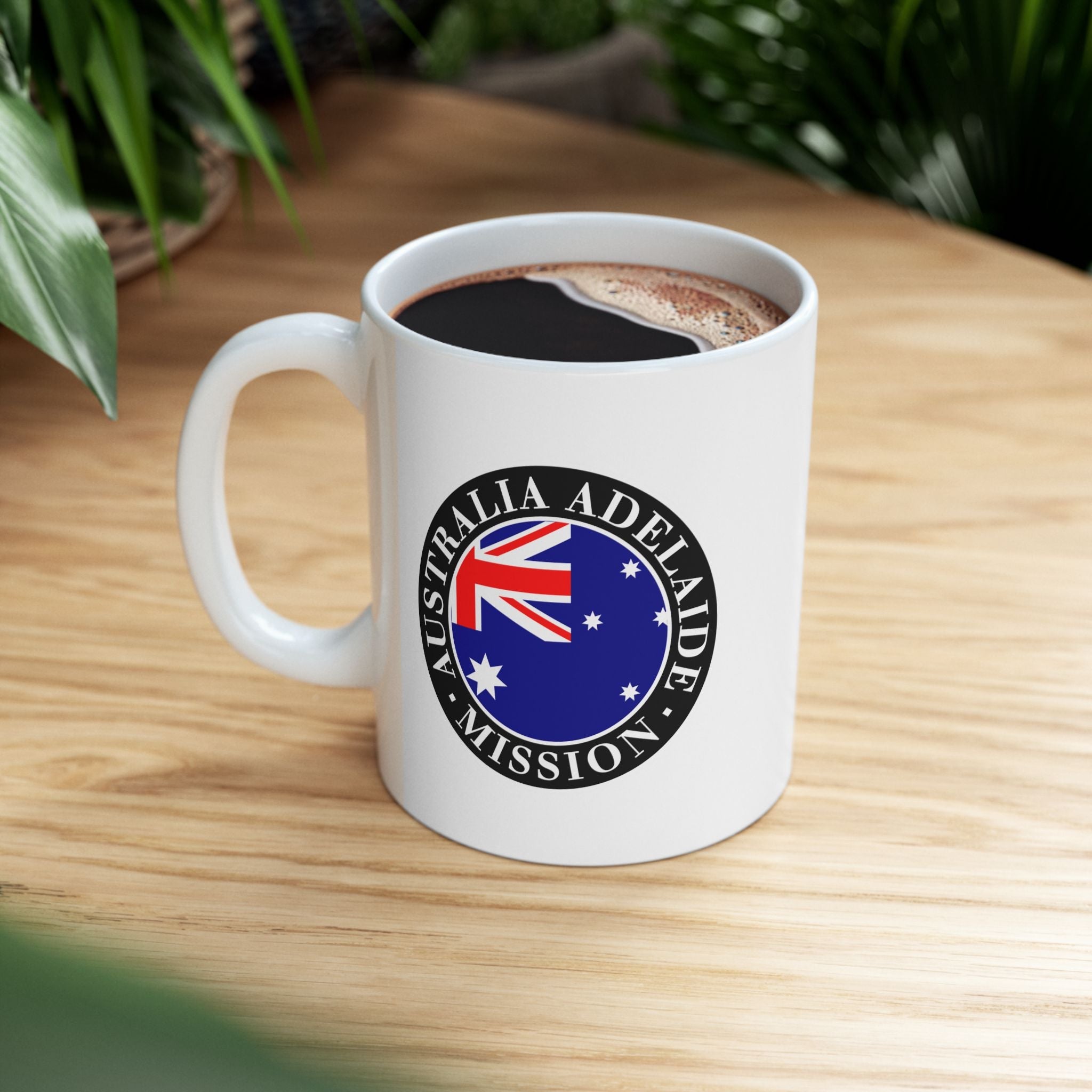 Australia Adelaide Mission Circular Flag White Ceramic Mug - Latter-Day Saint LDS Missionary Gift - Book of Mormon