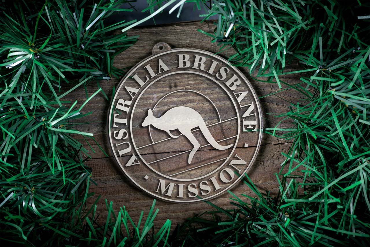 Australia Brisbane Mission Christmas Ornament - Latter-Day Saint LDS Missionary Gift - Book of Mormon