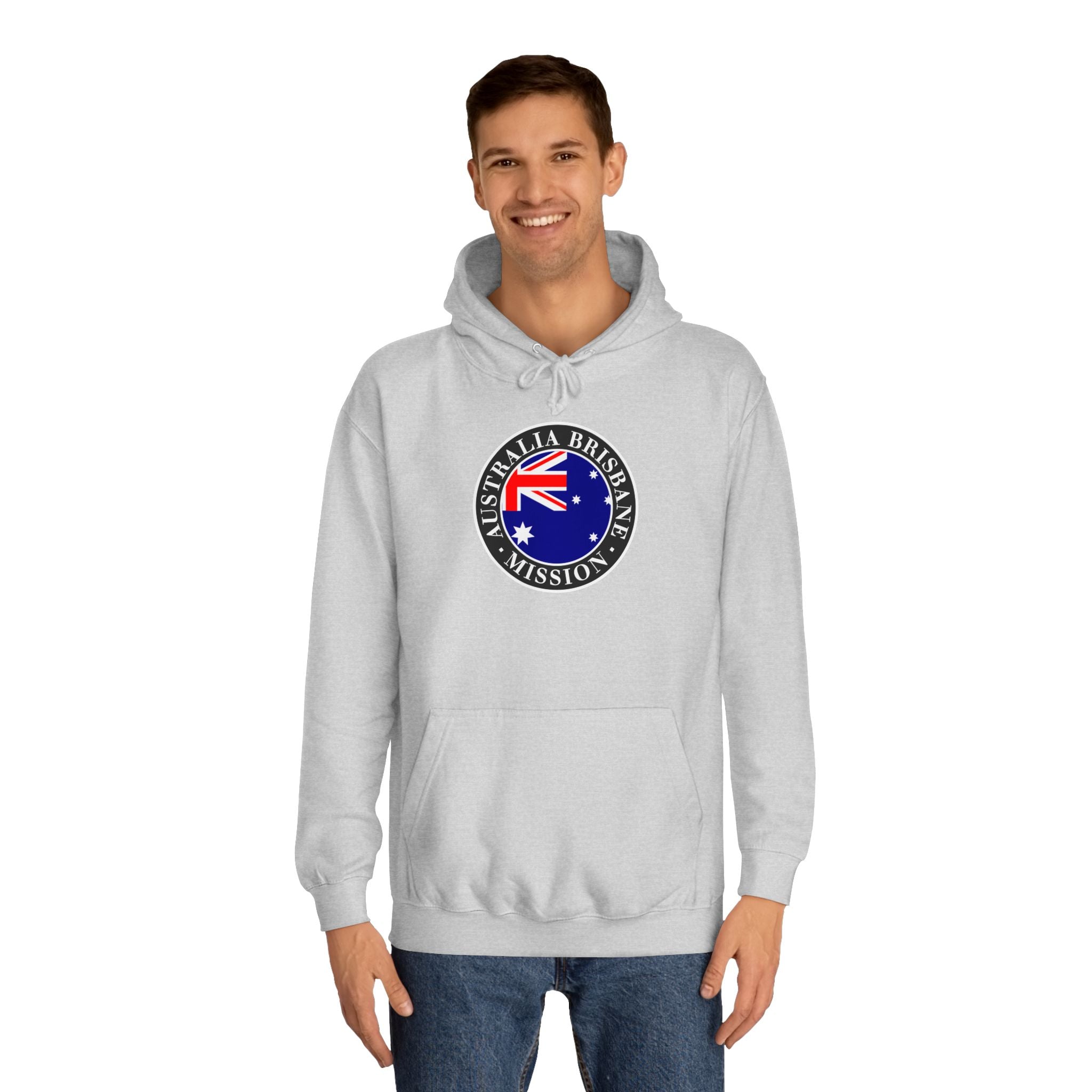 Australia Brisbane Mission Flag Logo (Black Border) College Hoodie - Latter-Day Saint LDS Missionary Gift - Book of Mormon