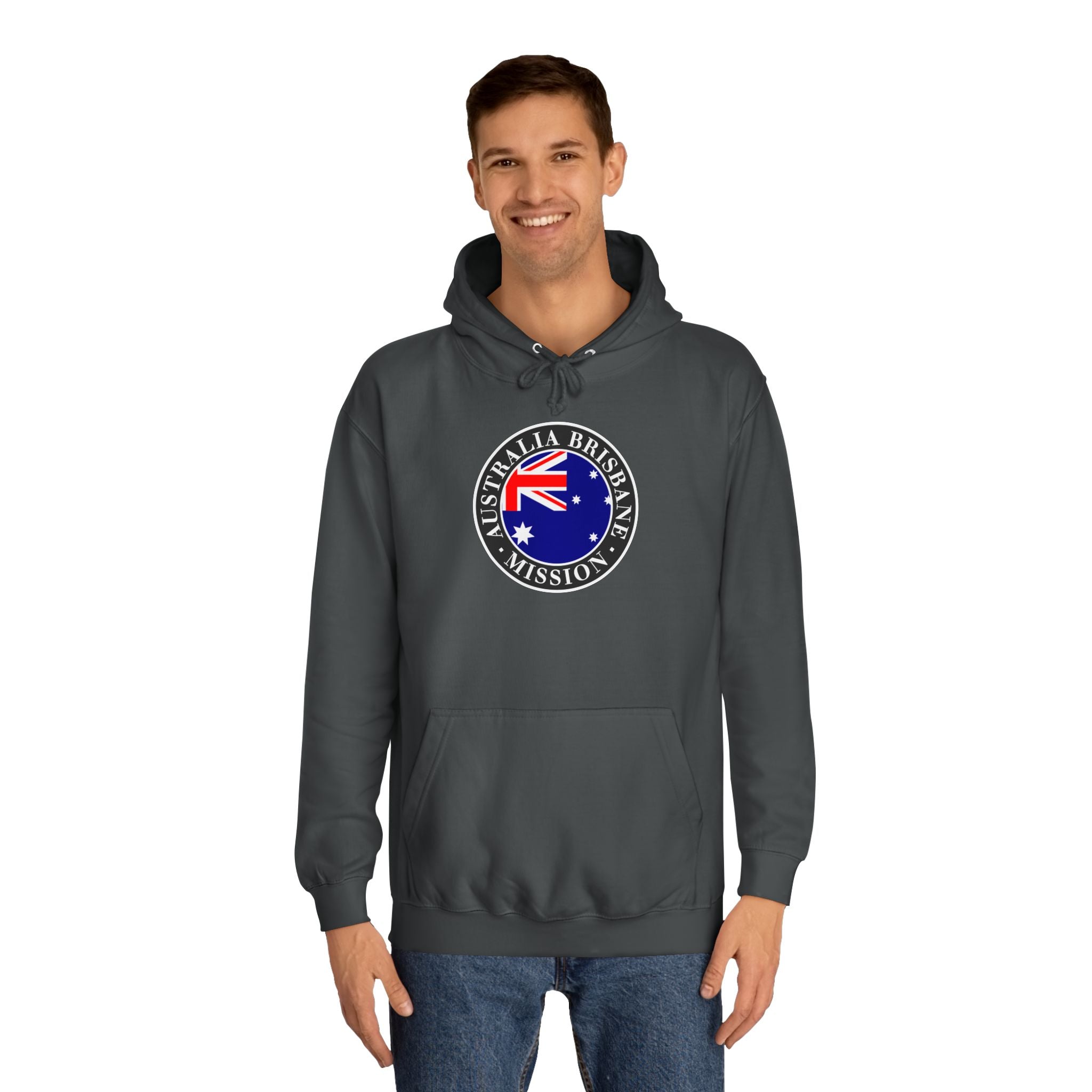 Australia Brisbane Mission Flag Logo (Black Border) College Hoodie - Latter-Day Saint LDS Missionary Gift - Book of Mormon