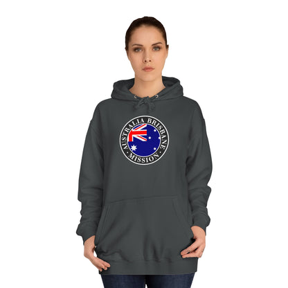 Australia Brisbane Mission Flag Logo (Black Border) College Hoodie - Latter-Day Saint LDS Missionary Gift - Book of Mormon