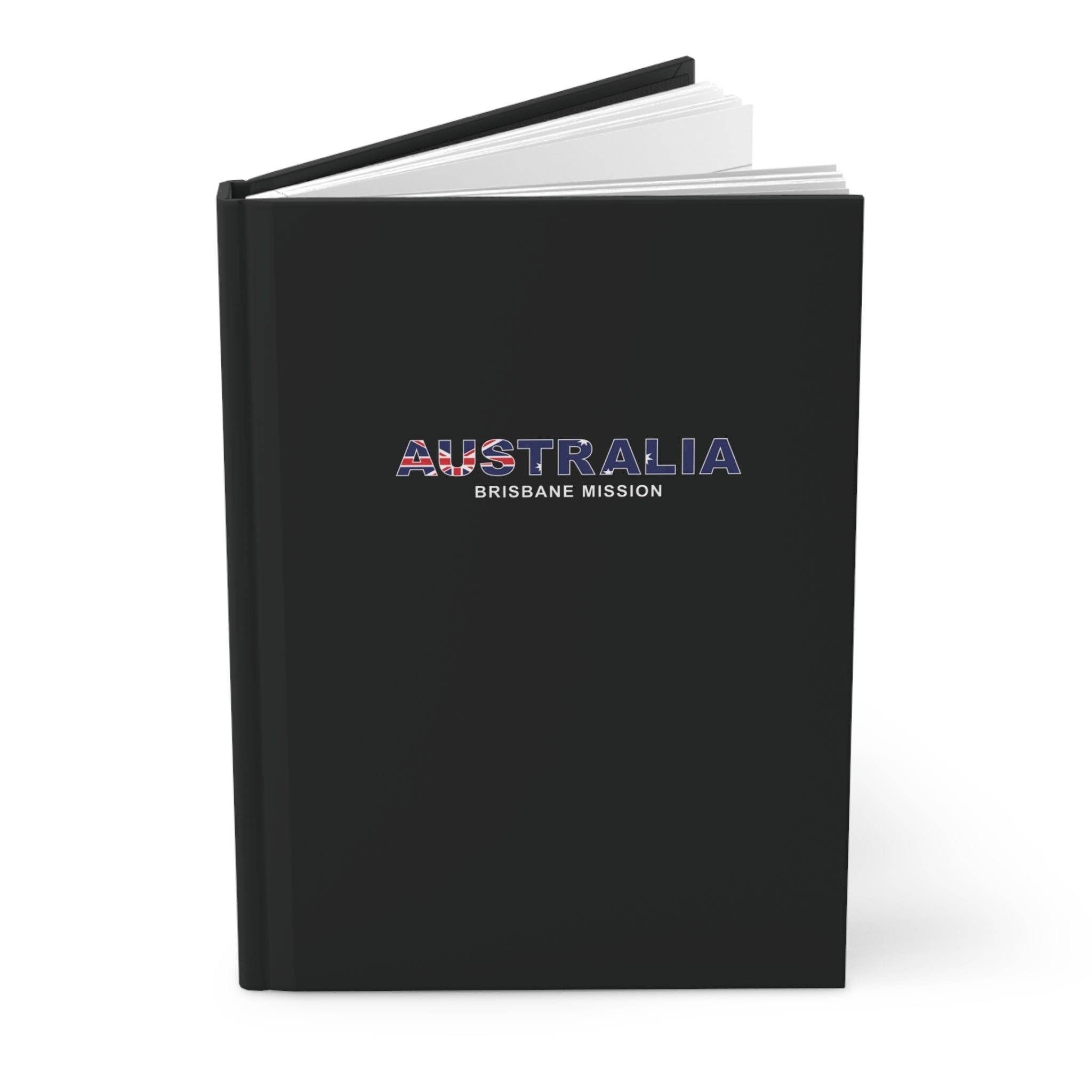 Australia Brisbane Mission Flag Title Black Hardcover Journal Matte - Latter-Day Saint LDS Missionary Gift - Book of Mormon