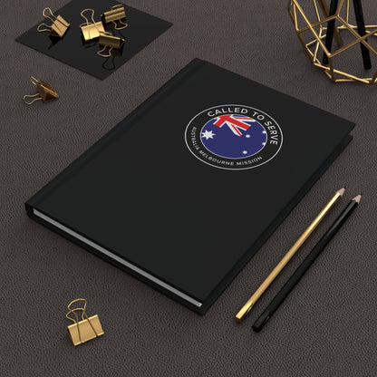 Australia Melbourne Mission Circle Flag Called to Serve Black Hardcover Journal Matte - Latter-Day Saint LDS Missionary Gift - Book of Mormon