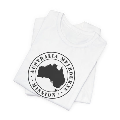 Australia Melbourne Mission Circular Monochrome Logo T-Shirt - Latter-Day Saint LDS Missionary Gift - Book of Mormon