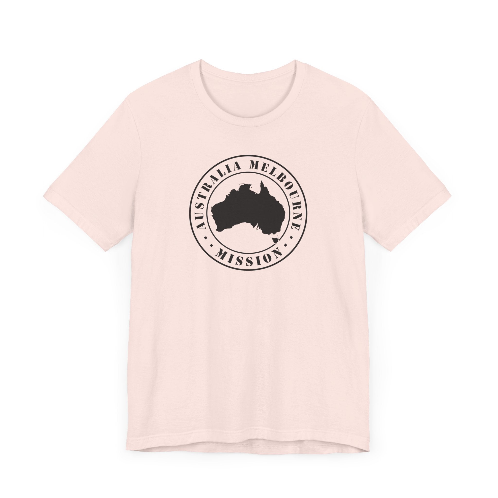 Australia Melbourne Mission Circular Monochrome Logo T-Shirt - Latter-Day Saint LDS Missionary Gift - Book of Mormon