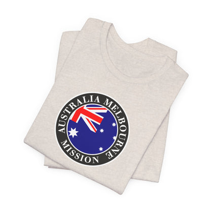 Australia Melbourne Mission Flag Logo (Black Border) T-shirt - Latter-Day Saint LDS Missionary Gift - Book of Mormon