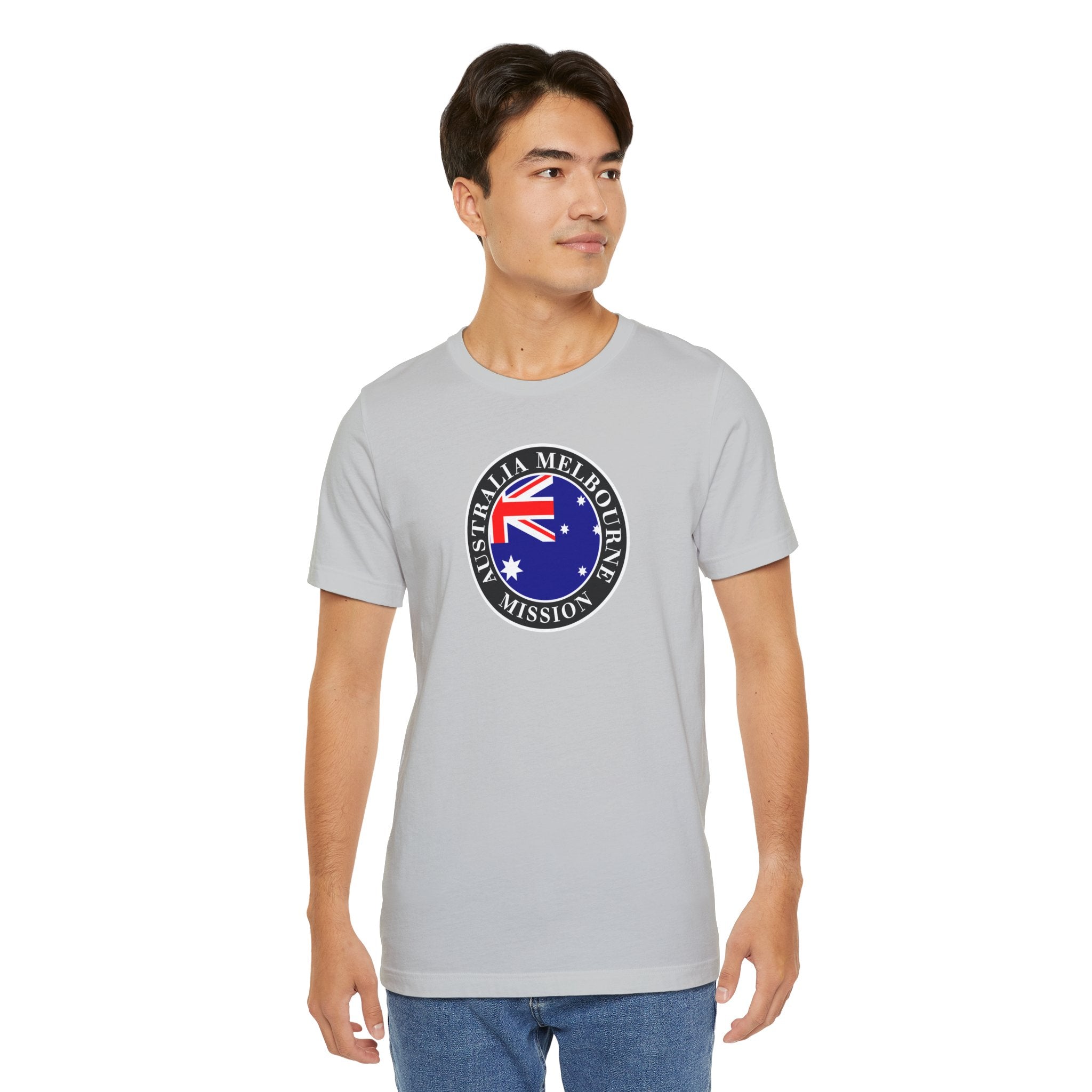 Australia Melbourne Mission Flag Logo (Black Border) T-shirt - Latter-Day Saint LDS Missionary Gift - Book of Mormon