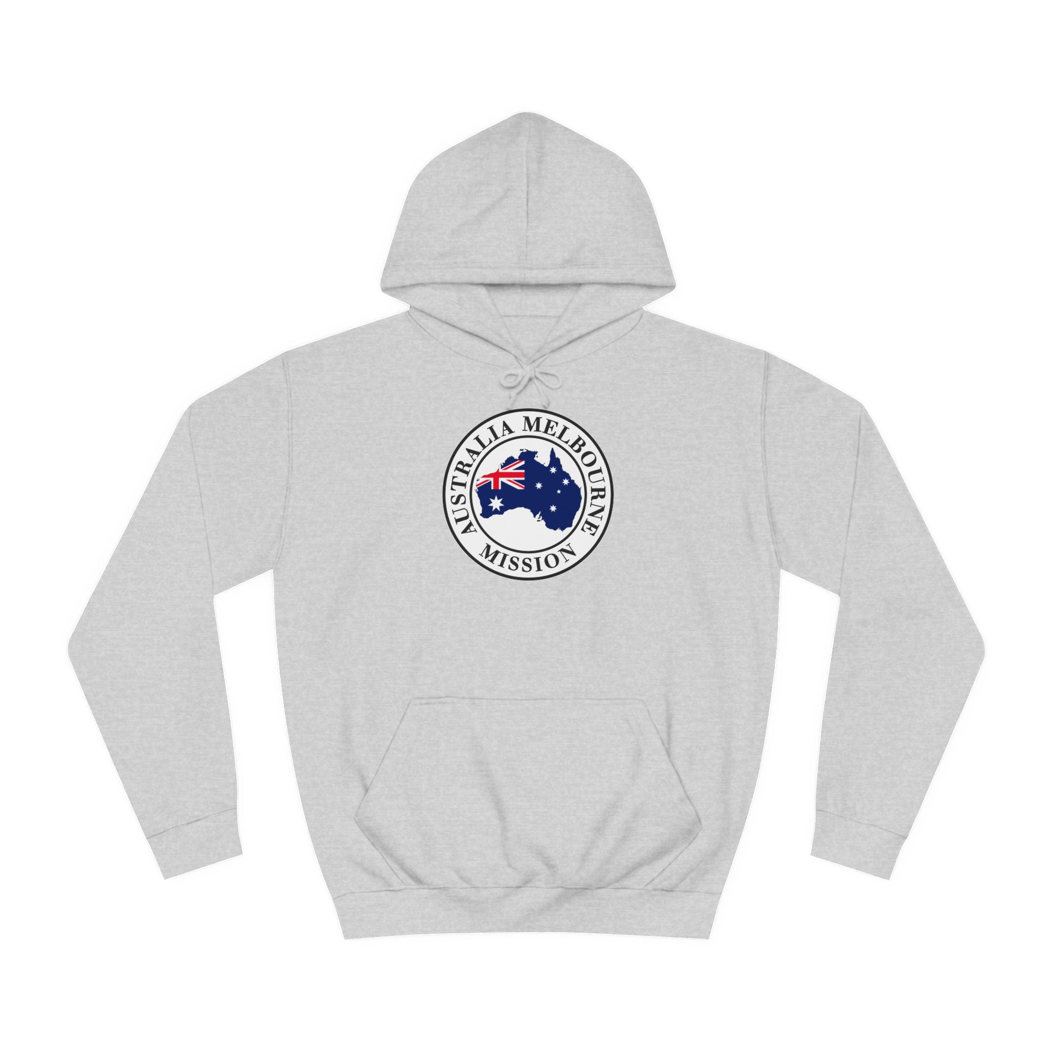 Australia Melbourne Mission Flag Logo (White Border) College Hoodie - Latter-Day Saint LDS Missionary Gift - Book of Mormon