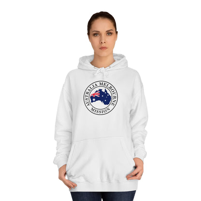 Australia Melbourne Mission Flag Logo (White Border) College Hoodie - Latter-Day Saint LDS Missionary Gift - Book of Mormon