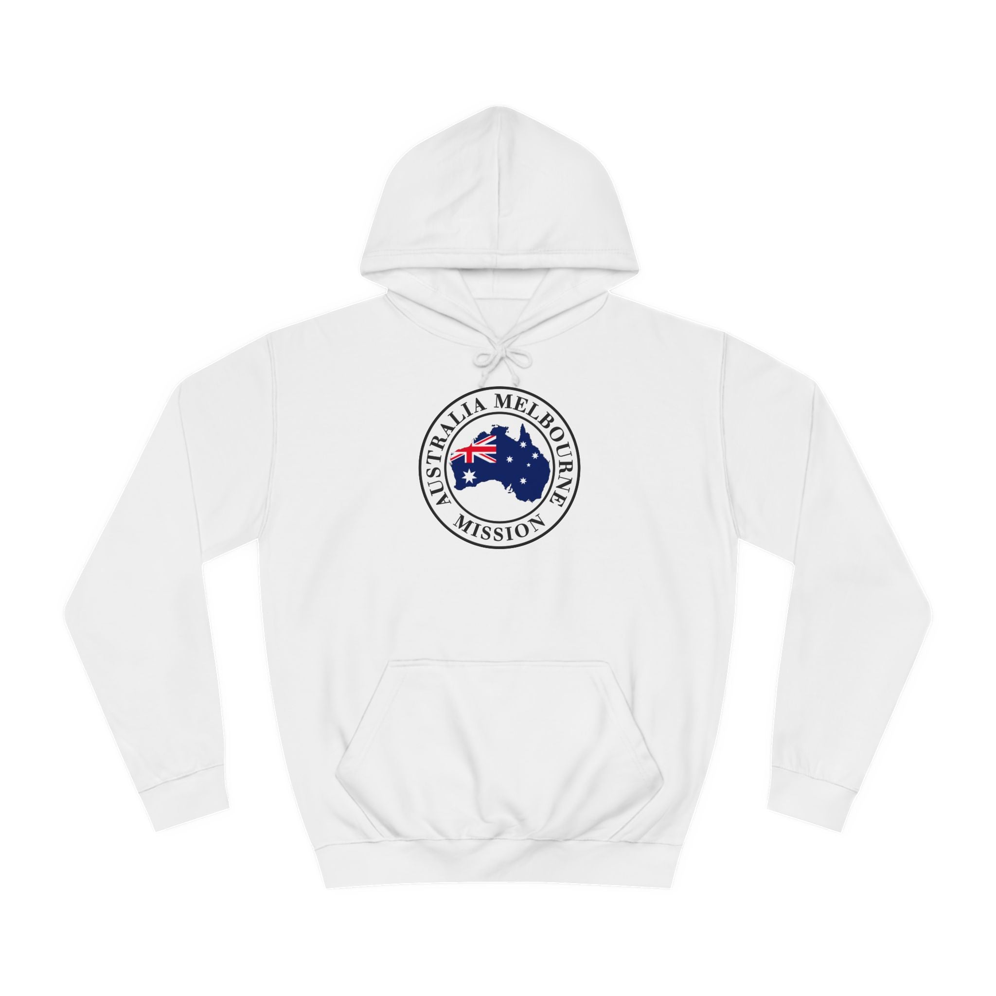 Australia Melbourne Mission Flag Logo (White Border) College Hoodie - Latter-Day Saint LDS Missionary Gift - Book of Mormon