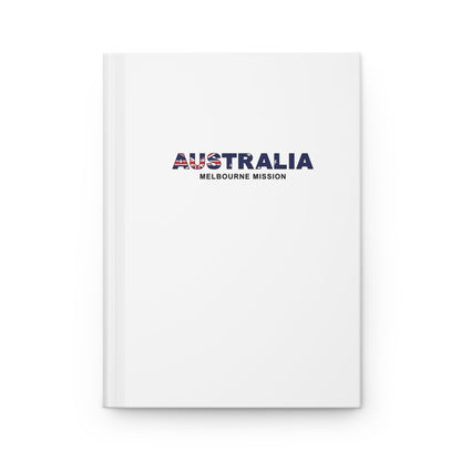 Australia Melbourne Mission Flag Title White Hardcover Journal Matte - Latter-Day Saint LDS Missionary Gift - Book of Mormon