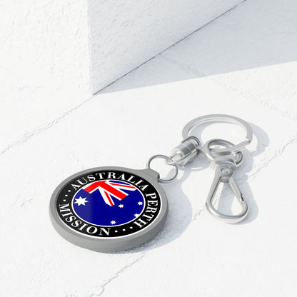 Australia Perth Mission Circle Flag Key Tag - Latter-Day Saint LDS Missionary Gift - Book of Mormon