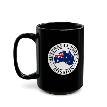 Australia Perth Mission Circular Flag Black Ceramic Mug - Latter-Day Saint LDS Missionary Gift - Book of Mormon