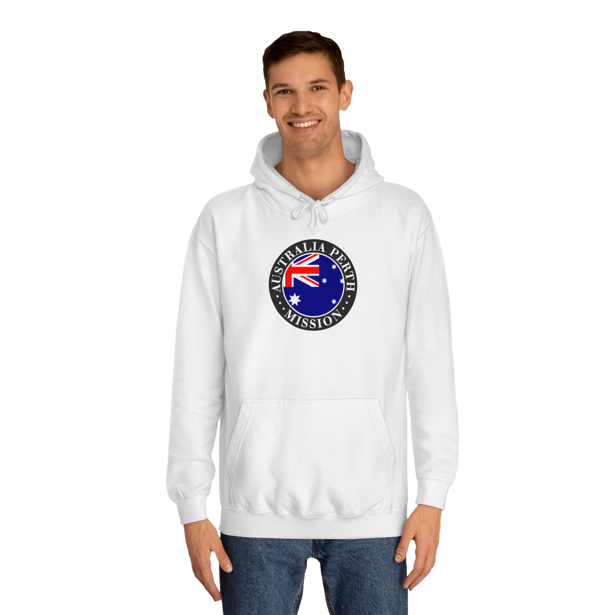 Australia Perth Mission Flag Logo (Black Border) College Hoodie - Latter-Day Saint LDS Missionary Gift - Book of Mormon