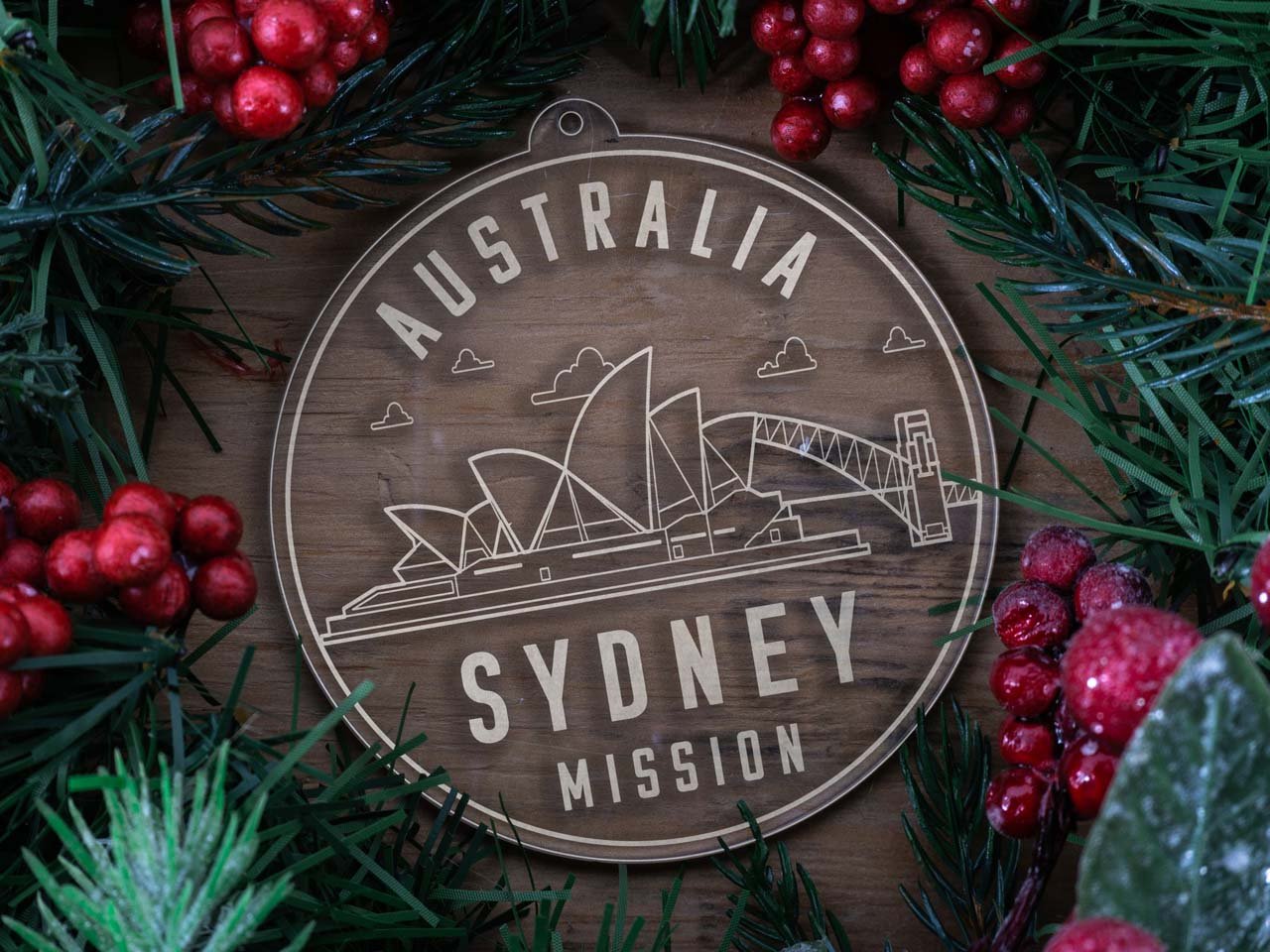 Australia Sydney Mission Christmas Ornament - Latter-Day Saint LDS Missionary Gift - Book of Mormon