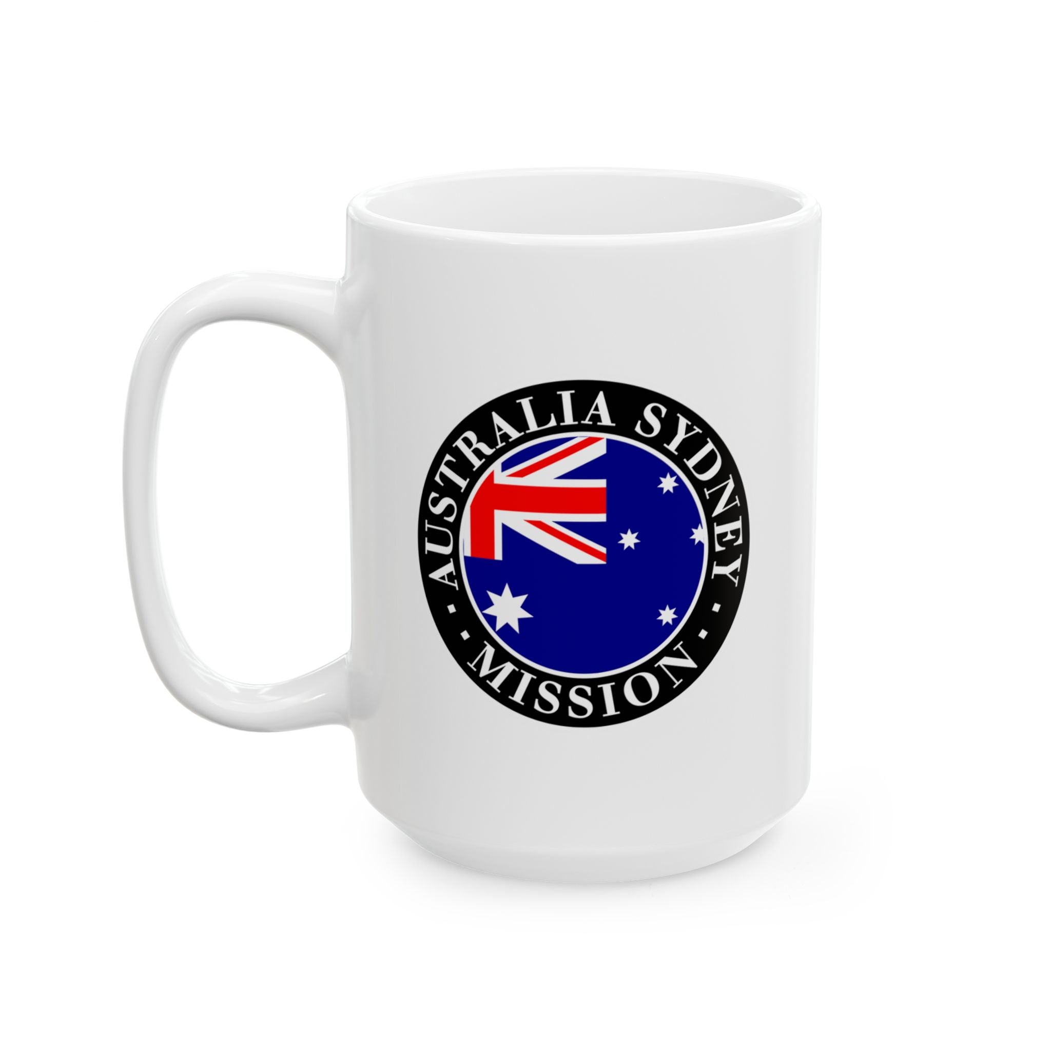 Australia Sydney Mission Circular Flag White Ceramic Mug - Latter-Day Saint LDS Missionary Gift - Book of Mormon