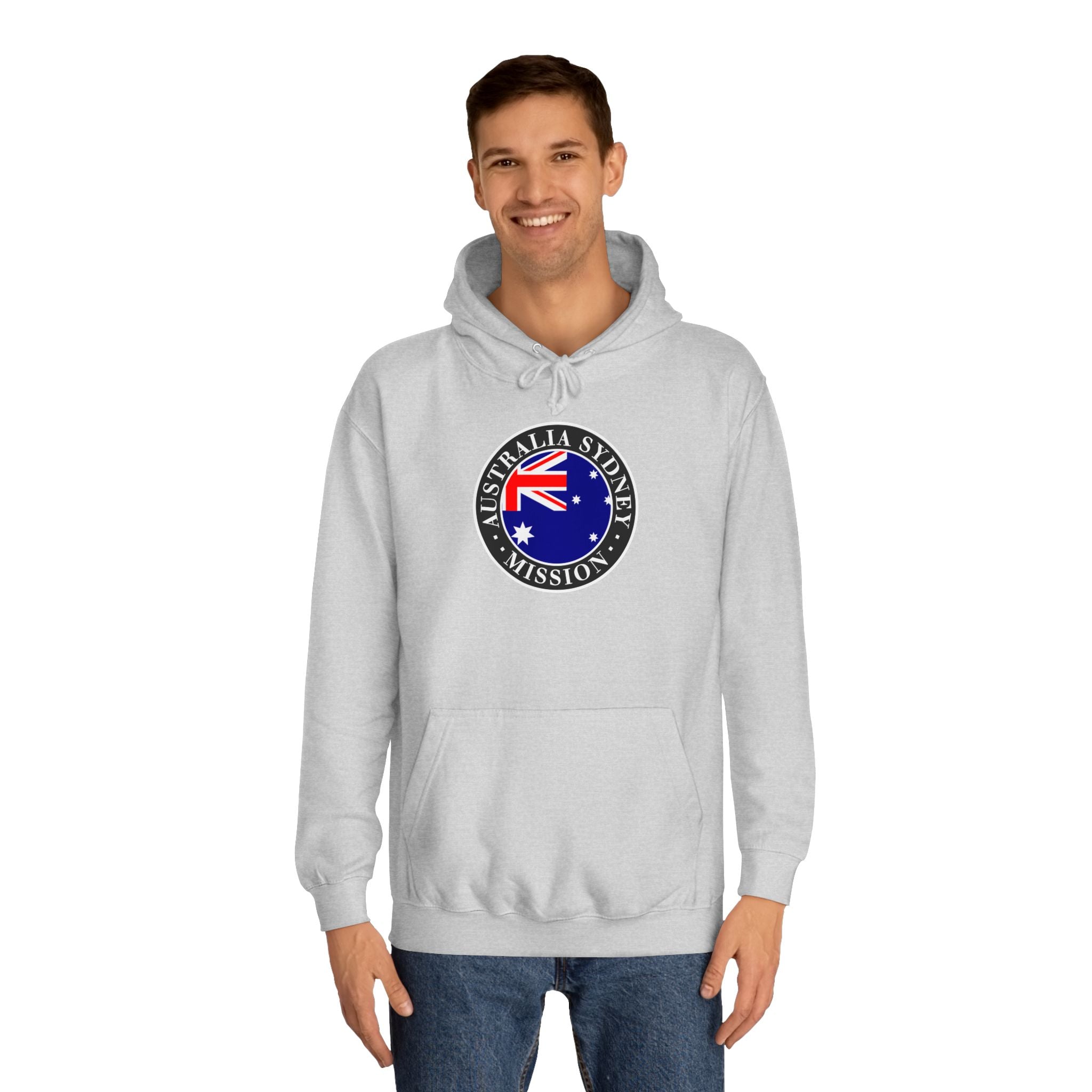 Australia Sydney Mission Flag Logo (Black Border) College Hoodie - Latter-Day Saint LDS Missionary Gift - Book of Mormon