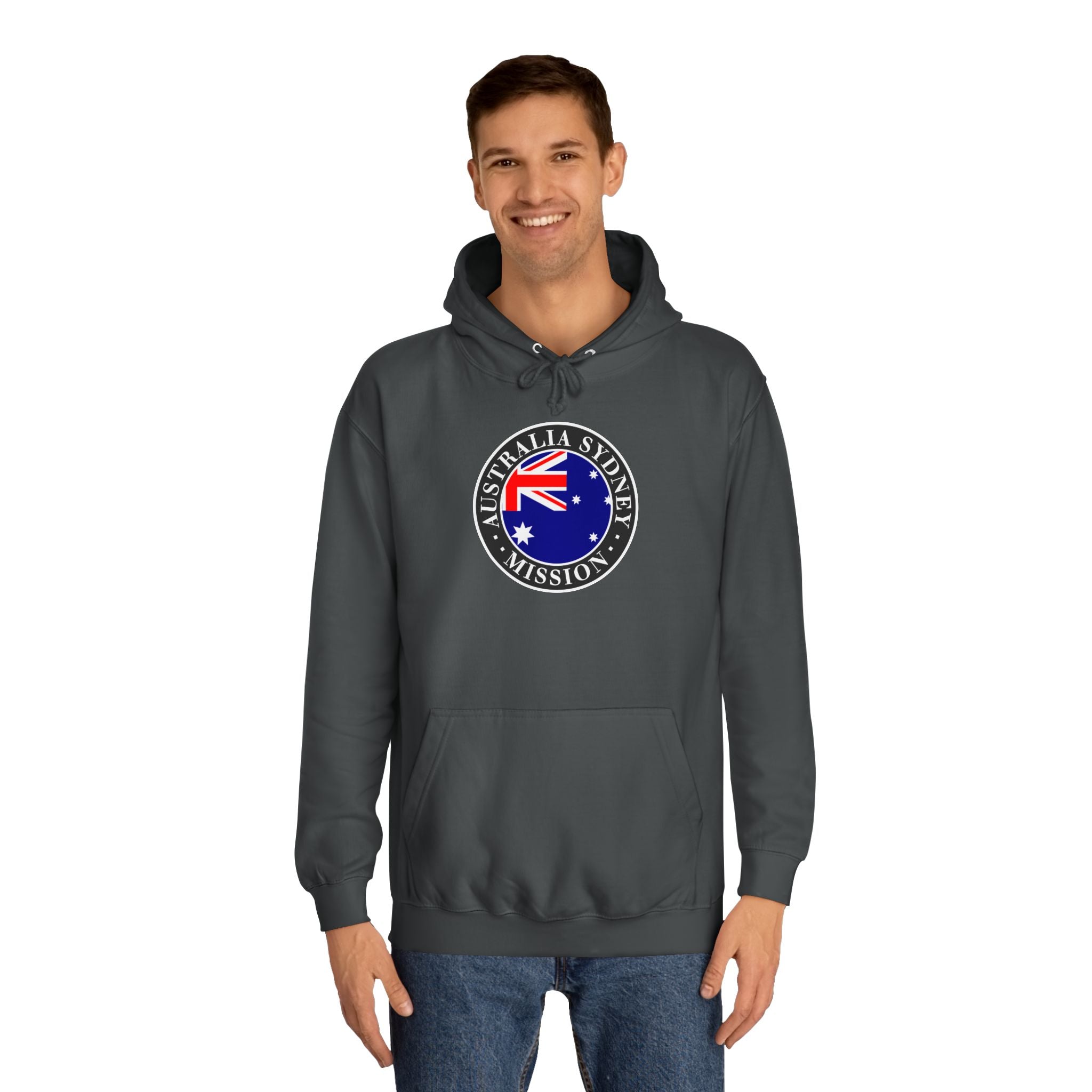 Australia Sydney Mission Flag Logo (Black Border) College Hoodie - Latter-Day Saint LDS Missionary Gift - Book of Mormon