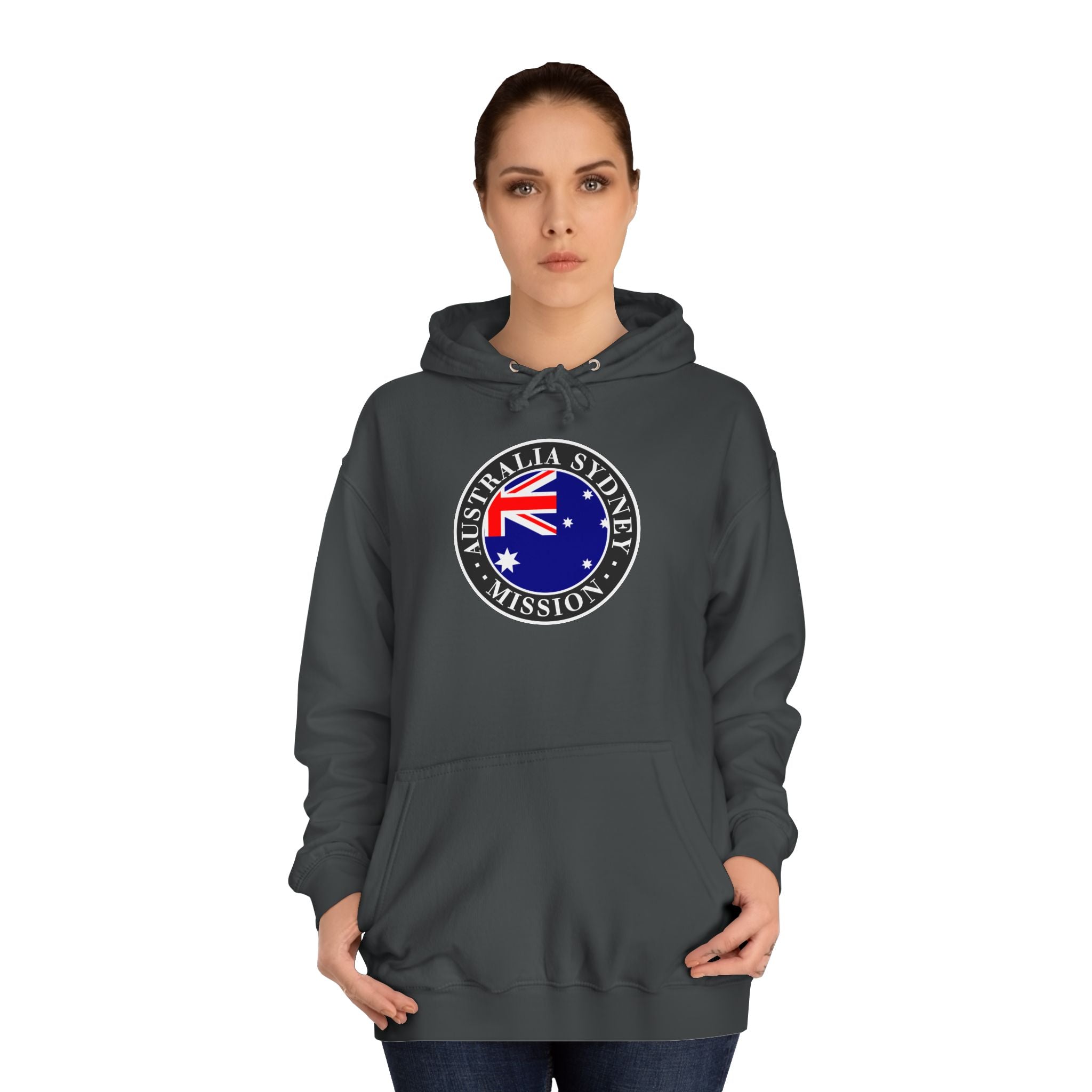 Australia Sydney Mission Flag Logo (Black Border) College Hoodie - Latter-Day Saint LDS Missionary Gift - Book of Mormon