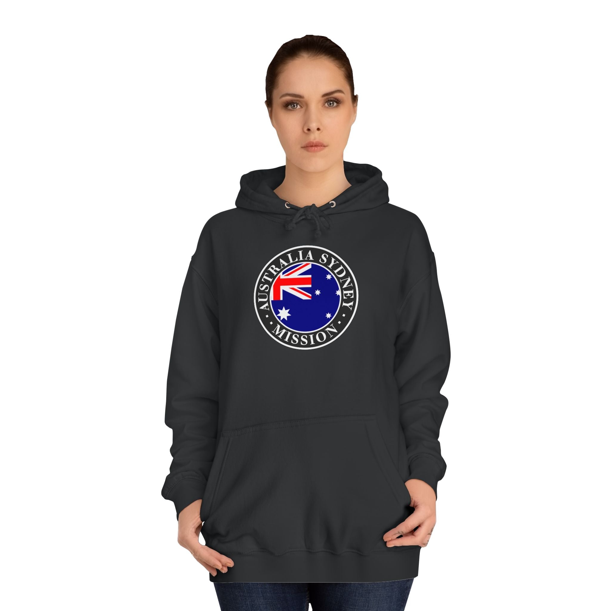 Australia Sydney Mission Flag Logo (Black Border) College Hoodie - Latter-Day Saint LDS Missionary Gift - Book of Mormon
